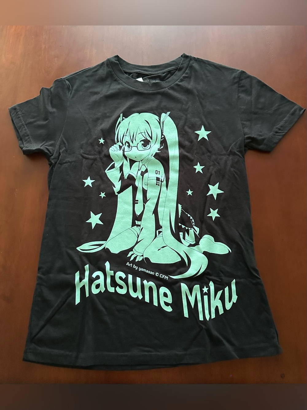 Hatsune Miku Black Graphic Cotton Tee M